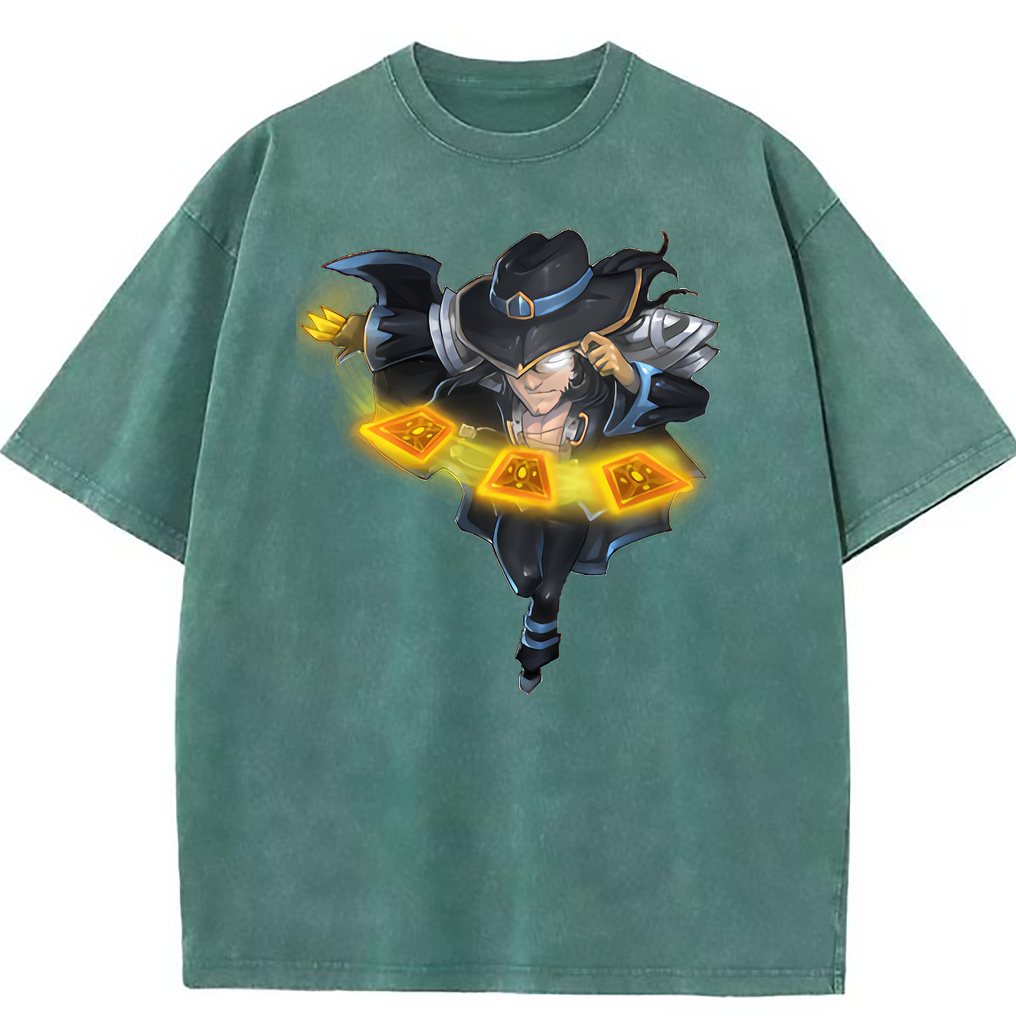 （画像用） リーグ・オブ・レジェンド League of Legends LOL 綿100% ヴィンテージ風 半袖Tシャツ（フロントプリント）